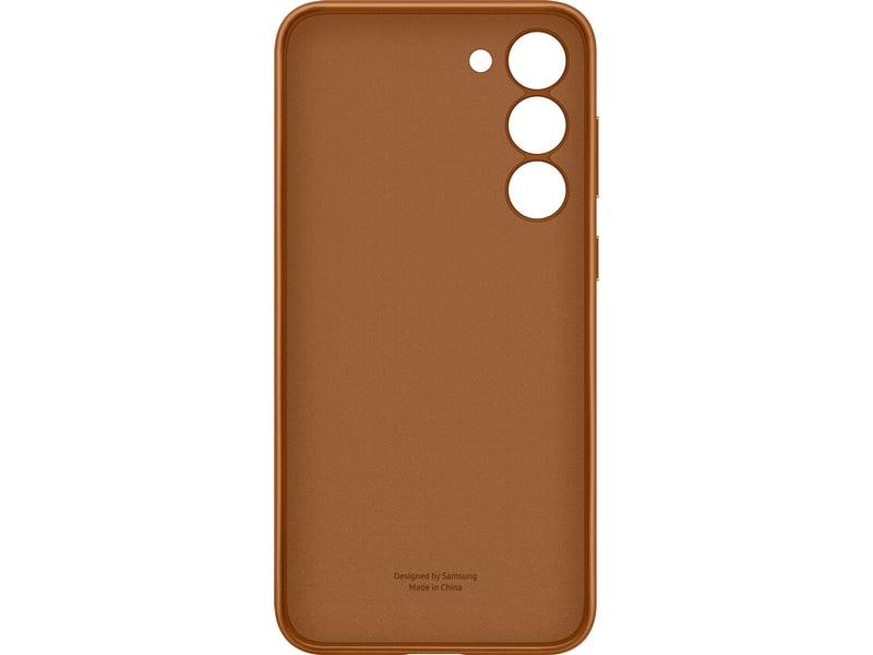 Samsung Back Cover Leather Galaxy S23+ Braun