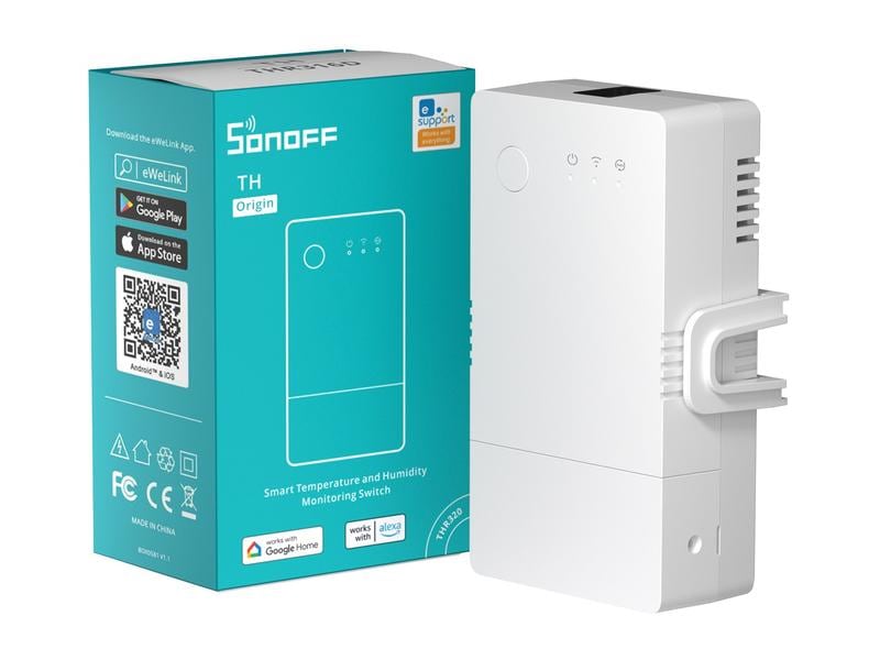 SONOFF WLAN-Schaltaktor Temp. & Feucht. THR316, 230 V, 16A