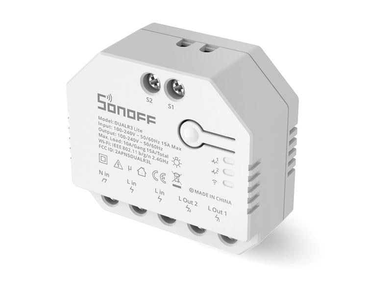 SONOFF WiFi-Rolladenaktor DUALR3Lite, 2-fach, 230 V, 10A