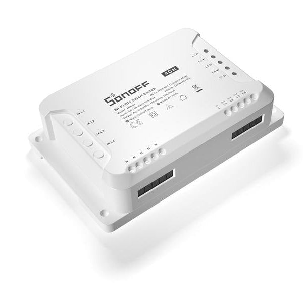 SONOFF WLAN-Schaltaktor 4CHR3, 4-fach, 230 V, 10 A, Weiss