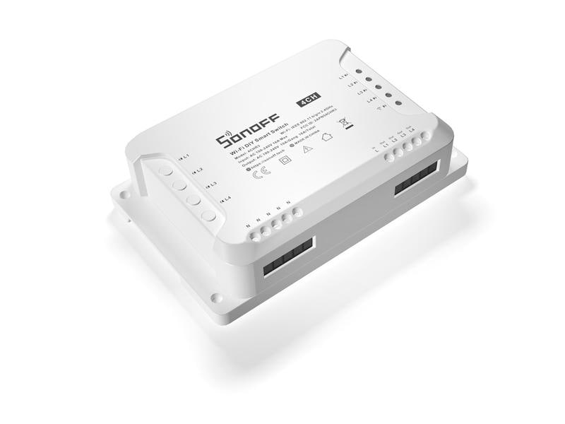 SONOFF WLAN-Schaltaktor 4CHR3, 4-fach, 230 V, 10 A, Weiss