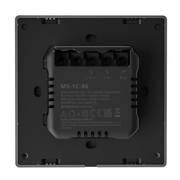SONOFF WiFi-Lichtschalter M5-1C-86, 1-fach, 230 V, 10A
