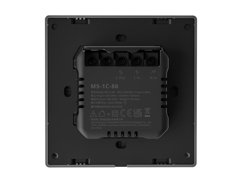 SONOFF WiFi-Lichtschalter M5-1C-86, 1-fach, 230 V, 10A