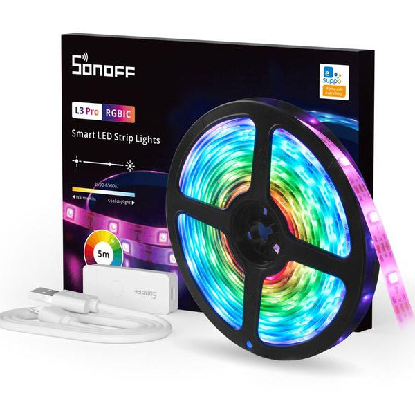 SONOFF LED-Stripe L3-5M-P, WiFi-RGBIC, 5 m