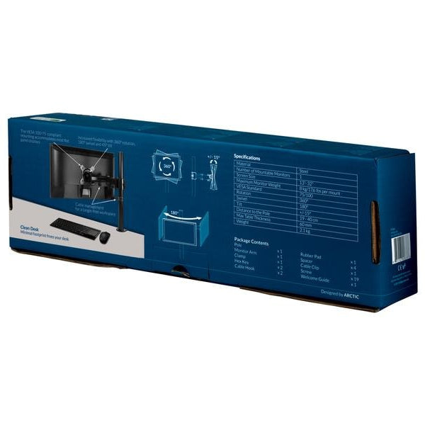 Arctic Cooling Tischhalterung Z1 Basic bis 15 kg – Schwarz