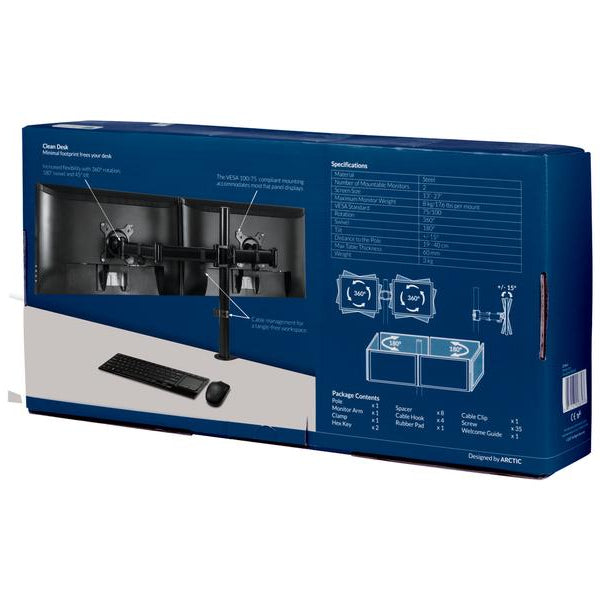 Arctic Cooling Tischhalterung Z2 Basic bis 16 kg – Schwarz