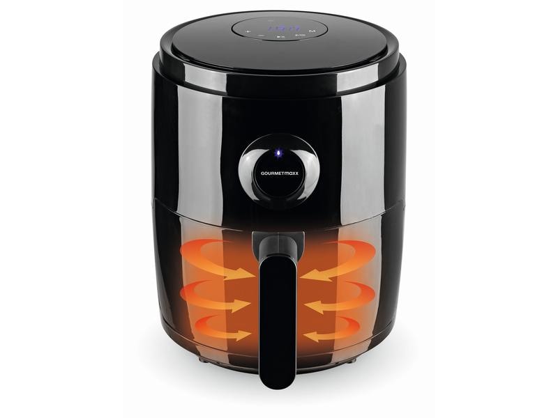 GOURMETmaxx Heissluft-Fritteuse Digital 0.5 kg, Schwarz