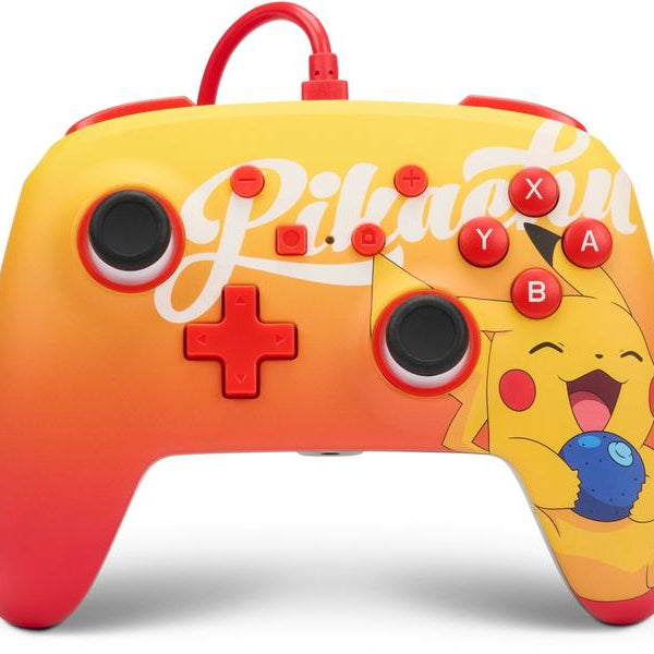 Power A Enhanced Wired Controller Orange Berry Pikachu