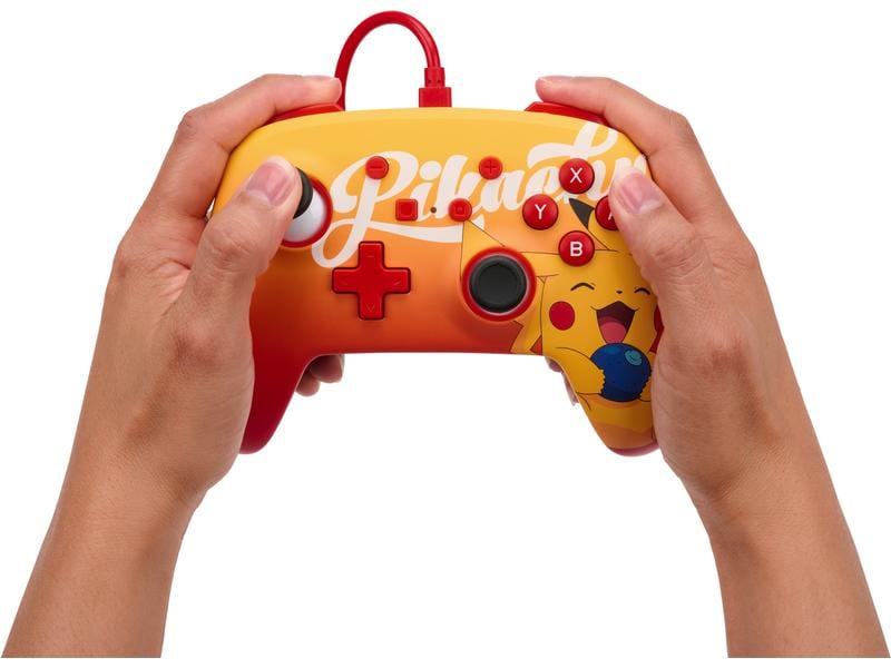 Power A Enhanced Wired Controller Orange Berry Pikachu