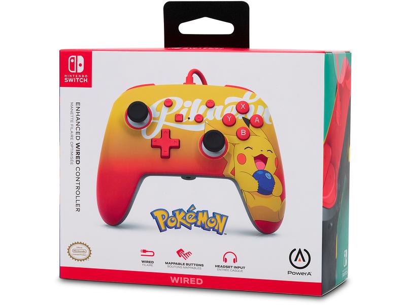 Power A Enhanced Wired Controller Orange Berry Pikachu