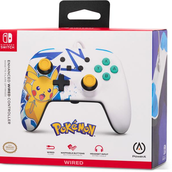 Power A Enhanced Wired Controller Pikachu High Voltage
