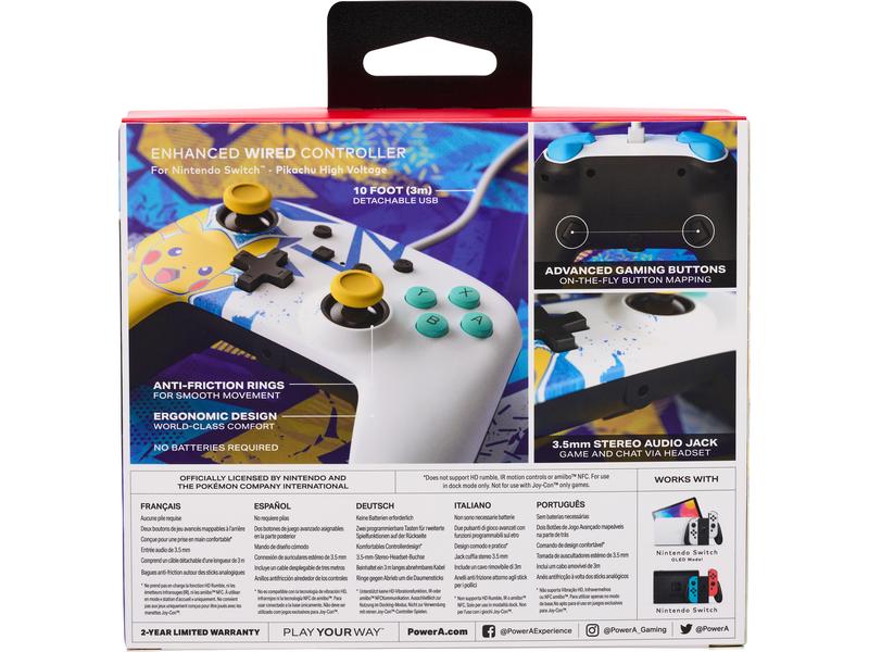 Power A Enhanced Wired Controller Pikachu High Voltage