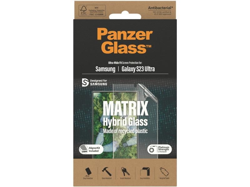 Panzerglass Displayschutz Ultra Wide Fit PET Galaxy S23 Ultra