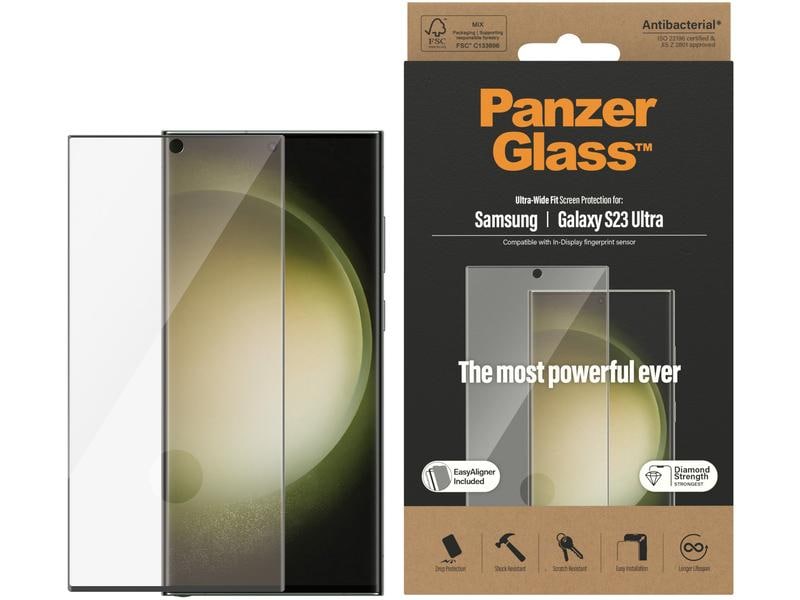 Panzerglass Displayschutz Ultra Wide Fit S23 Ultra mit Applicator