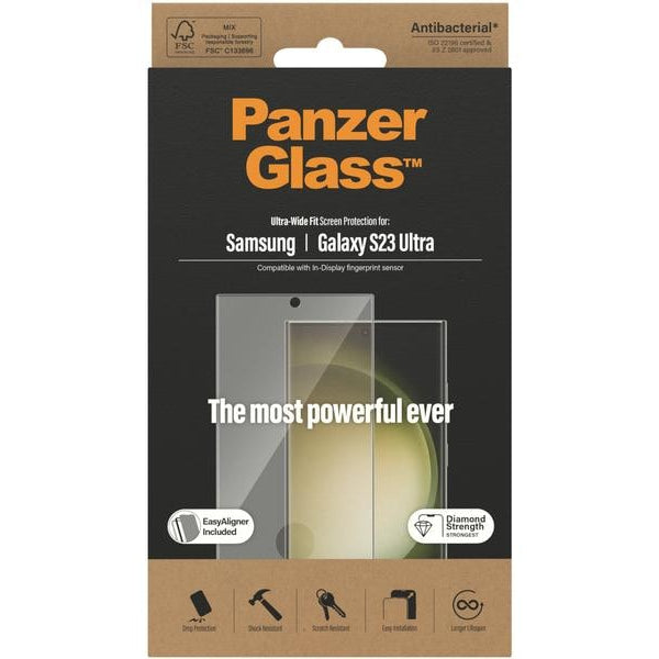 Panzerglass Displayschutz Ultra Wide Fit S23 Ultra mit Applicator