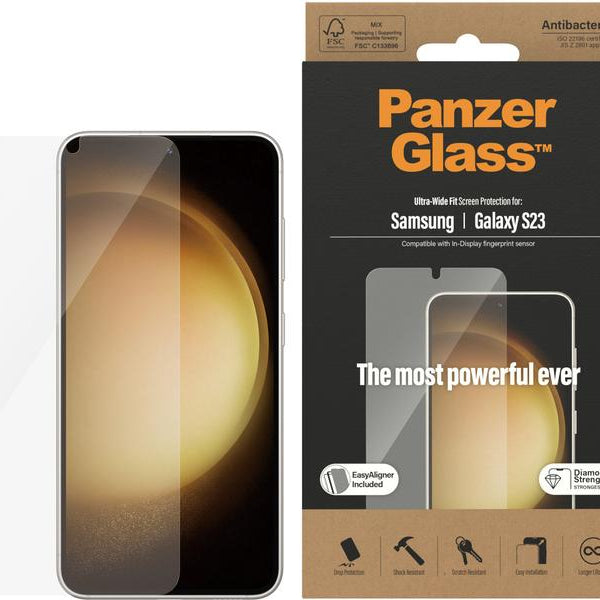 Panzerglass Displayschutz Ultra Wide Fit S23 mit Applicator