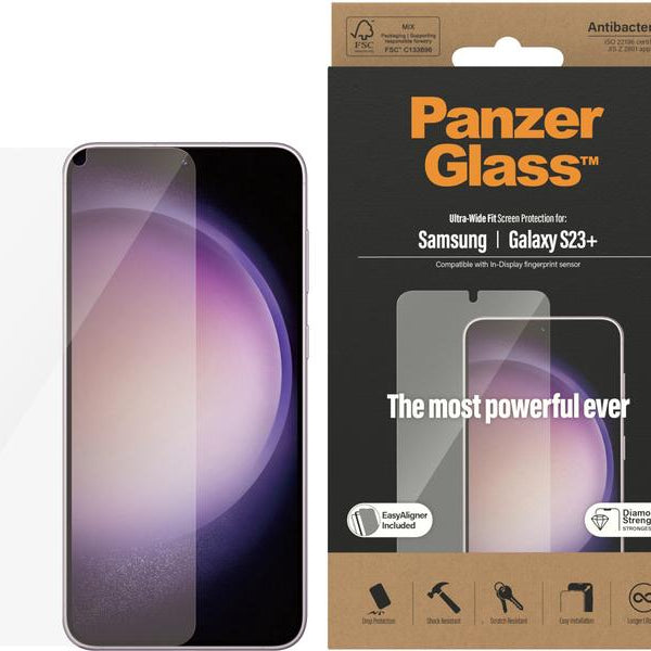 Panzerglass Displayschutz Ultra Wide Fit S23+ mit Applicator