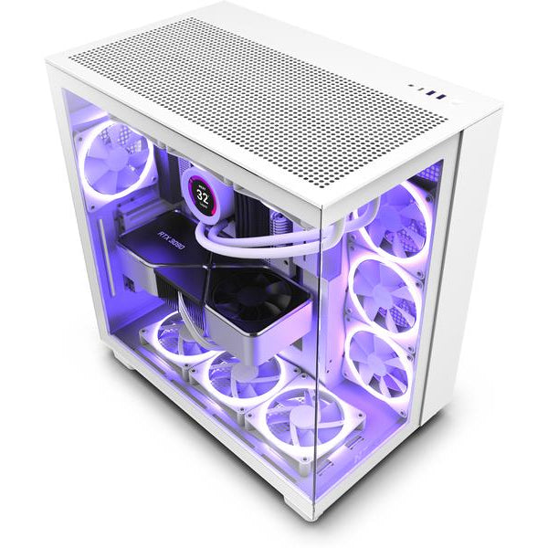 NZXT PC-Gehäuse H9 Flow Weiss matt