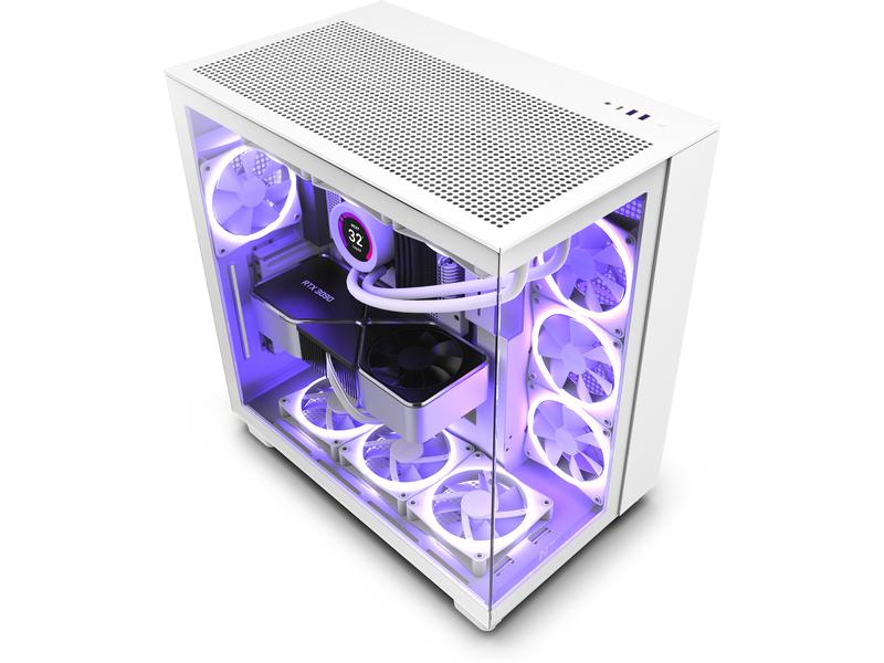 NZXT PC-Gehäuse H9 Flow Weiss matt