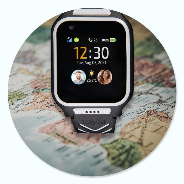 MyKi Smartwatch GPS Kinder Uhr MyKi 4 Schwarz/Grau mit SIM-Karte