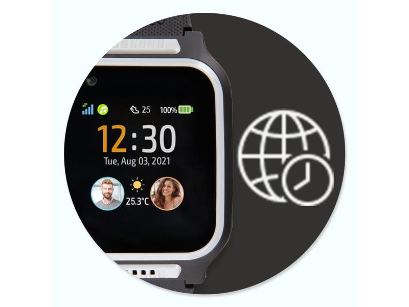 MyKi Smartwatch GPS Kinder Uhr MyKi 4 Schwarz/Grün mit SIM-Karte