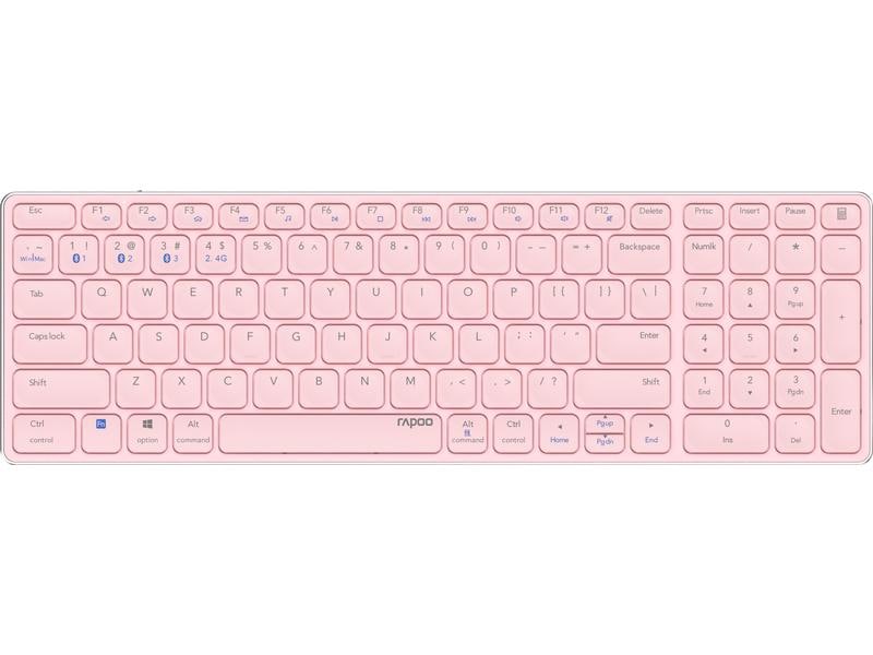 Rapoo Funk-Tastatur E9700M ultraslim Pink