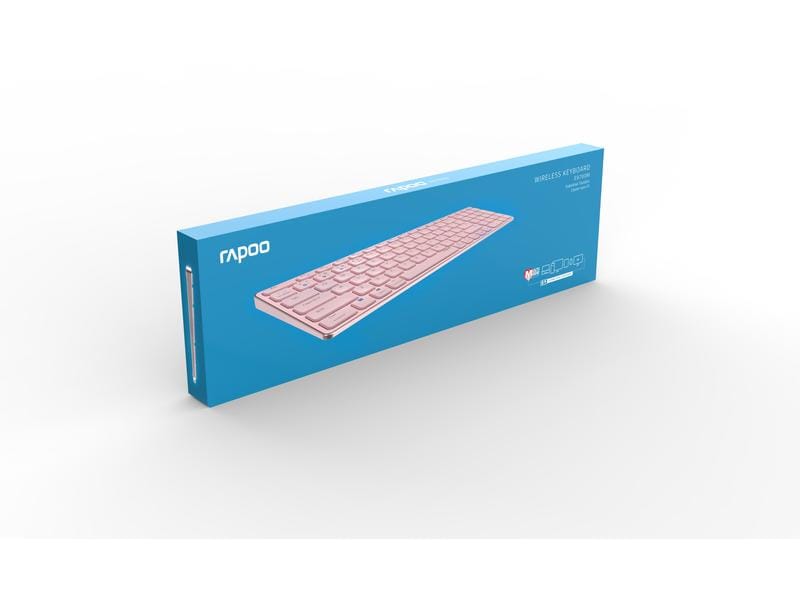 Rapoo Funk-Tastatur E9700M ultraslim Pink