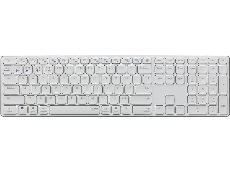 Rapoo Tastatur E9800M ultraslim Weiss