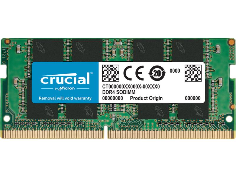 Crucial Laptop Memory, SO-DIMM, DDR4, 8GB, 3200MHz