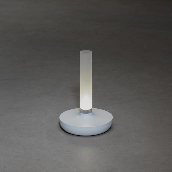 Konstsmide Akku-Tischleuchte USB Biarritz, 1800 / 3000 / 4000 K, Weiss