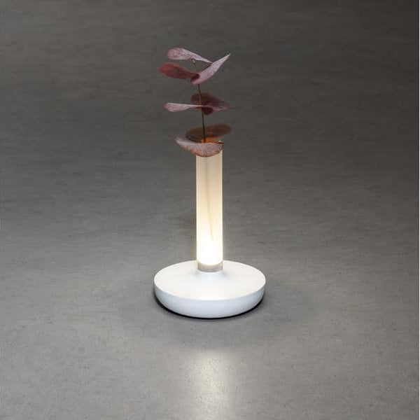 Konstsmide Akku-Tischleuchte USB Biarritz, 1800 / 3000 / 4000 K, Weiss