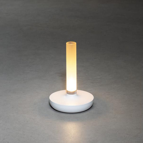 Konstsmide Akku-Tischleuchte USB Biarritz, 1800 / 3000 / 4000 K, Weiss