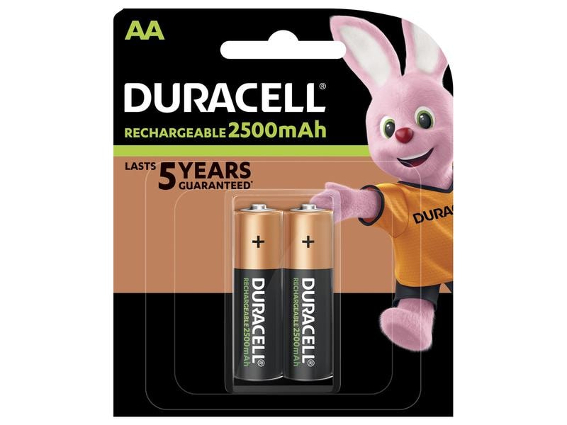 Duracell Akku Rechargeable AA 2500 mAh 2 Stück