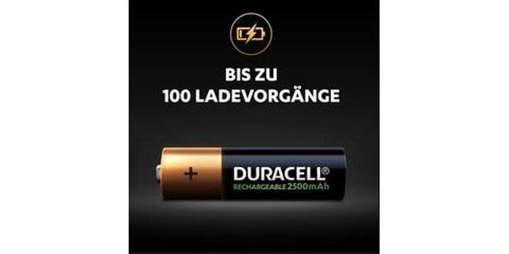 Duracell Akku Rechargeable AA 2500 mAh 2 Stück