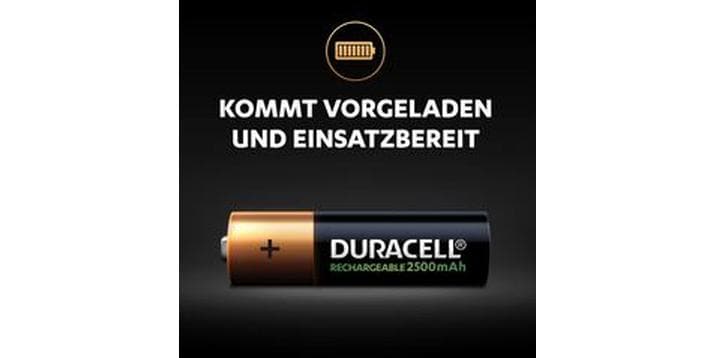 Duracell Akku Rechargeable AA 2500 mAh 2 Stück