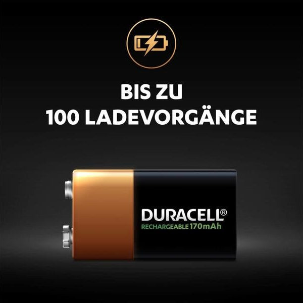 Duracell Akku Recharge 9 V 170 mAh 1 Stück