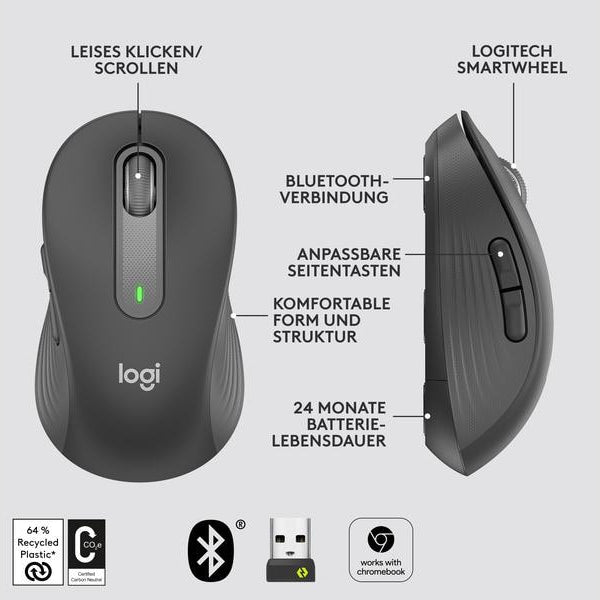 Logitech Maus Signature M650 Graphite