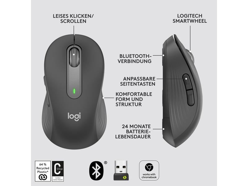 Logitech Maus Signature M650 Graphite