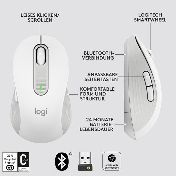 Logitech Maus Signature M650 Weiss