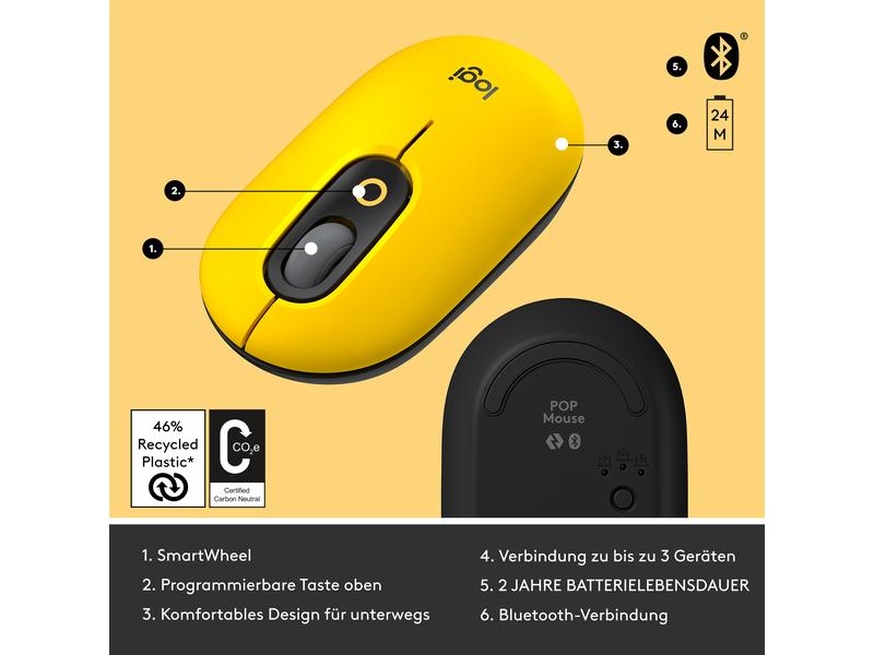 Logitech POP Mouse Blast Yellow