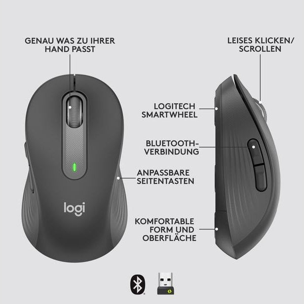Logitech Maus Signature M650 for Business Graphite