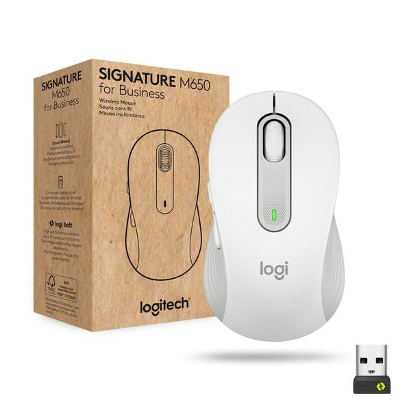 Logitech Maus Signature M650 for Business Weiss