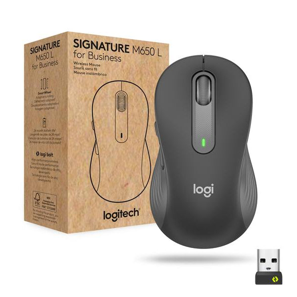 Logitech Maus Signature M650 L for Business Graphite