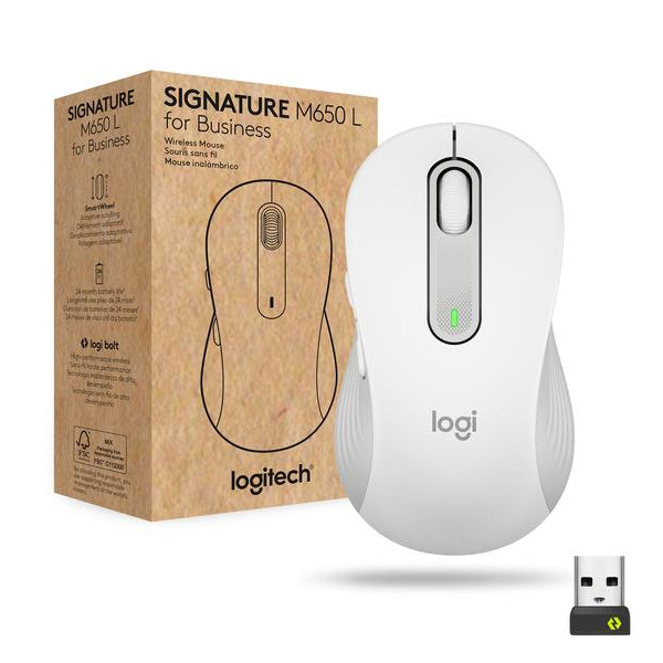 Logitech Maus Signature M650 L for Business Weiss