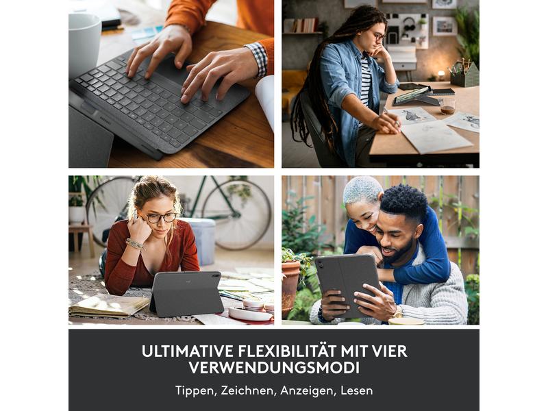 Logitech Tablet Tastatur Cover Combo Touch iPad (10. Gen./A16(2025))