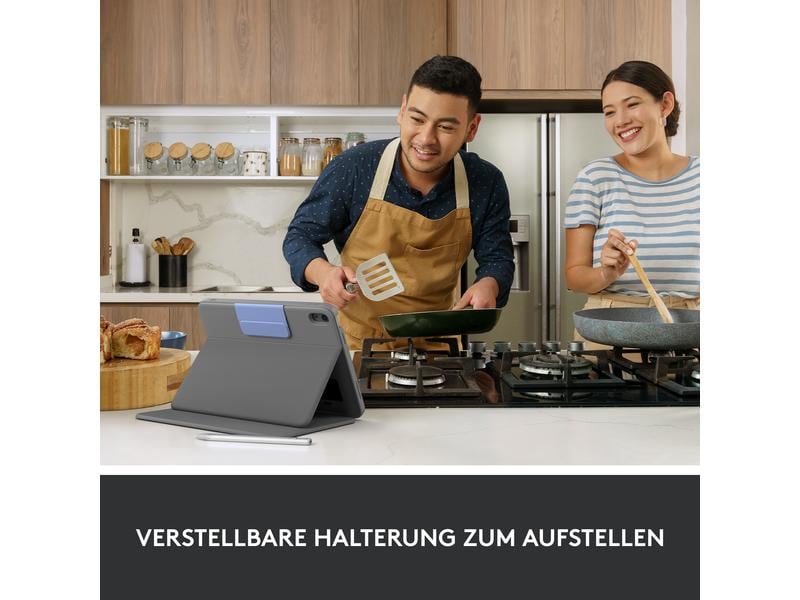 Logitech Tablet Tastatur Cover Rugged Folio iPad (10. Gen, A16/2025)