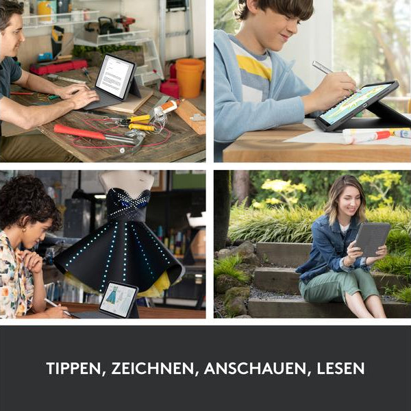 Logitech Tablet Tastatur Cover Rugged Folio iPad (10. Gen, A16/2025)