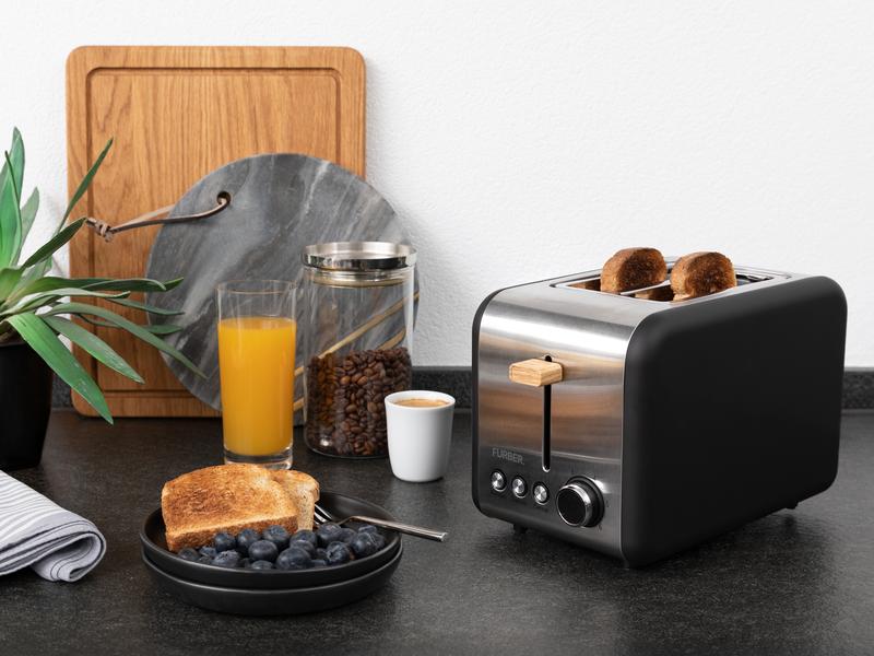 FURBER Toaster Chaplin Schwarz matt