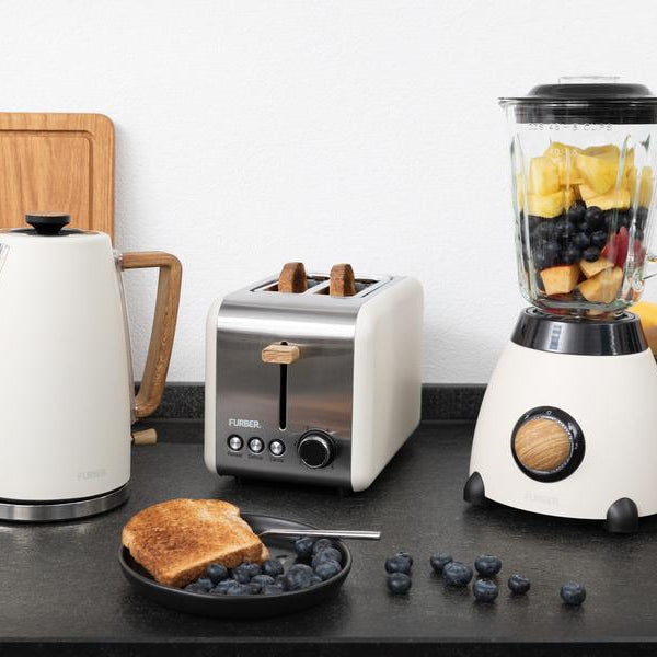 FURBER Wasserkocher, Standmixer und Toaster Set Hepburn Beige