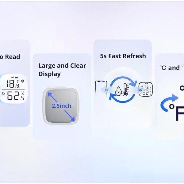 SONOFF Smart Home Temperatur-/ Feuchtigkeitssensor LCD ZigBee 3.0
